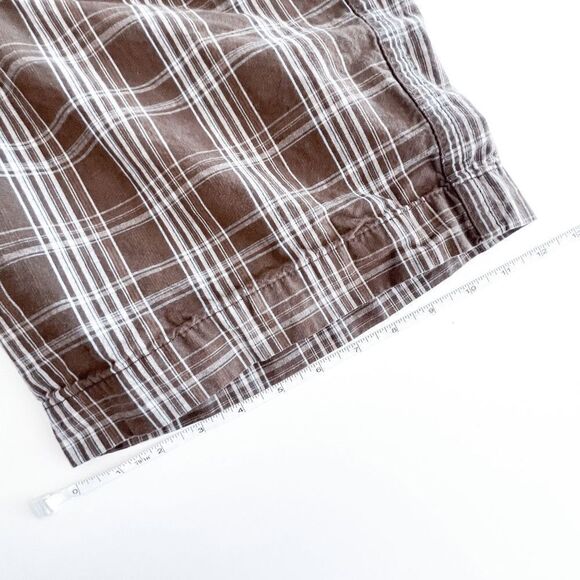 LEE Dungarees Mens Casual Flat Front Shorts Plaid Brown Size 32 - Picture 8 of 9